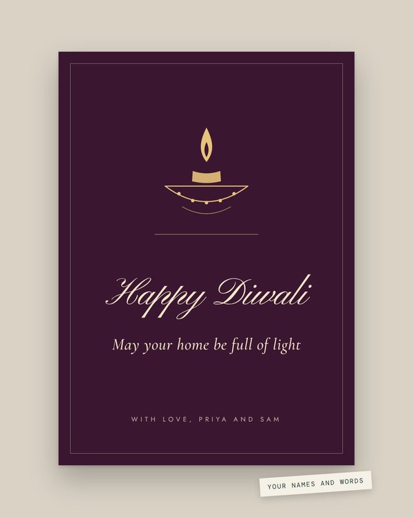 Personalised Diwali card